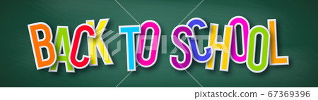 Back to school typography design. 67369396