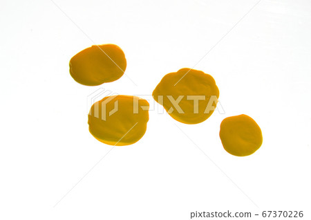 Four drops of nail Polish isolated on a white 67370226
