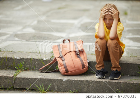 Sad Little Schoolgirl 67370335