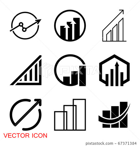 Chart icon vector growing graph icon illustration Chart icon vector growing graph icon illustration 67371384