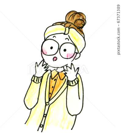 女人洗完澡後以水彩插圖 女人洗完澡後以水彩插圖 67371389