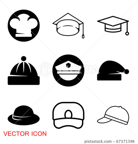 Cap icon in Flat Style. Vector illustration Cap icon in Flat Style. Vector illustration 67371396