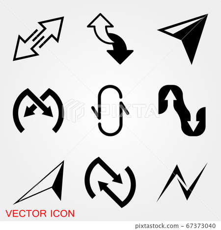 Arrow Icon in trendy flat style isolated on - Stock Illustration ...