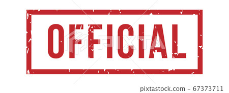 Official rubber stamp. Seal made of dye or pigment for documents and post isolated on white background. Grunge mark 67373711