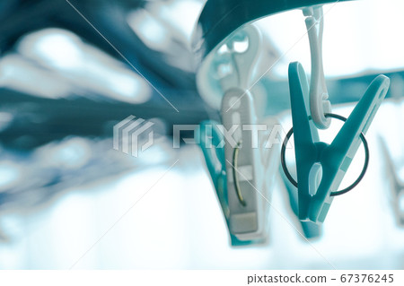 Clothespins during the rainy season 67376245