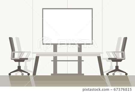 Background material] Meeting room with display - Stock Illustration  [67376815] - PIXTA