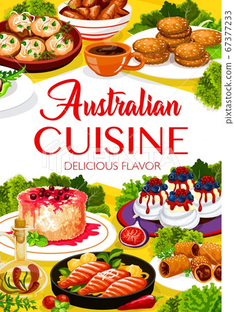 Australian cuisine meals menu cover Australian cuisine meals menu cover 67377233