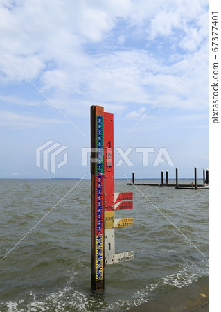 霞浦的水位指示器(水位標記) 霞浦的水位指示器(水位標記) 67377401