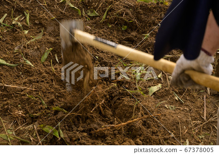 用with頭耕土壤的形象 67378005