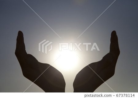 Hand silhouette Hand silhouette 67378114