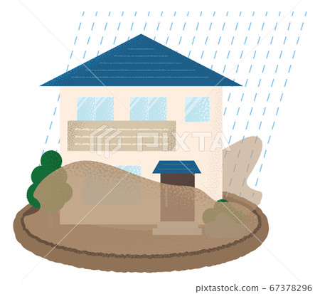 Vector illustration of a flooded house Vector illustration of a flooded house 67378296