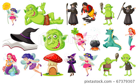 Set of fantasy cartoon characters and fantasy Set of fantasy cartoon characters and fantasy 67379307