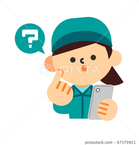 人工作服智能手機工作服女性上身Hatena標記疑問 人工作服智能手機工作服女性上身Hatena標記疑問 67379921