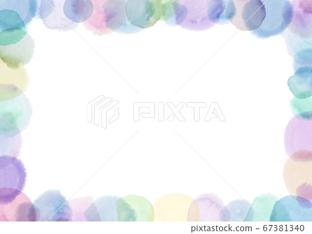 模糊的水彩顏料的透明背景框架 67381340