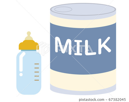 Baby milk and baby bottle 67382045