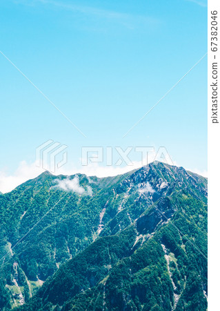 Mt. Narusawa and Mt. Akazawa seen from the Tateyama Kurobe Alpine Route and Daikanbo 67382046