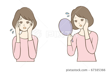 急於皮膚粗糙的女人 67385366