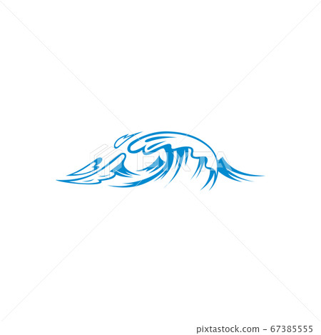 Sea waves isolated splashes of ocean - Stock Illustration [67385555 ...