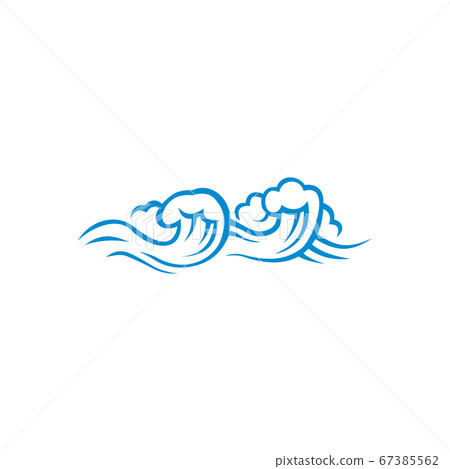 Sea waves isolated splashes of ocean - Stock Illustration [67385562 ...