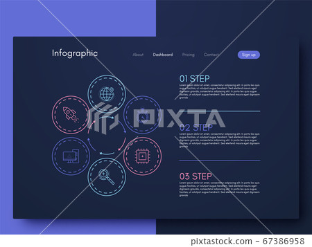 Vector graphic infographics. Template for creating Vector graphic infographics. Template for creating 67386958