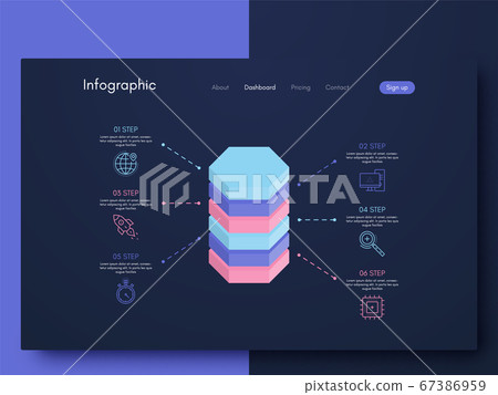 Vector graphic infographics. Template for creating 67386959