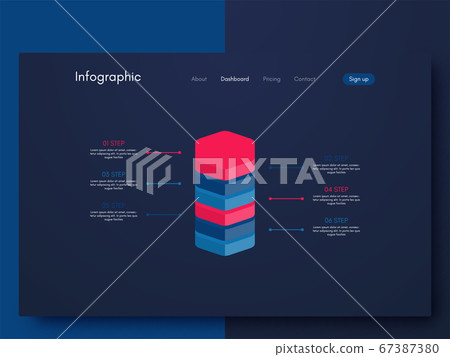 Vector graphic infographics. Template for creating 67387380