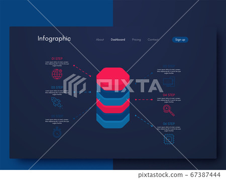 Vector graphic infographics. Template for creating Vector graphic infographics. Template for creating 67387444