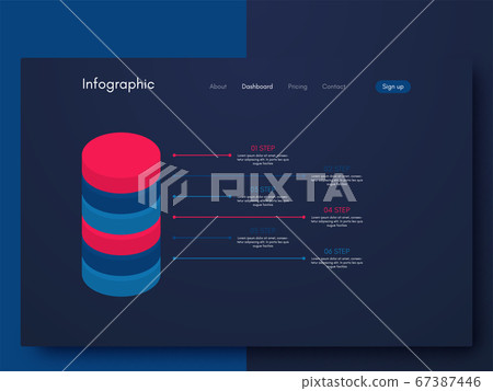 Vector graphic infographics. Template for creating Vector graphic infographics. Template for creating 67387446