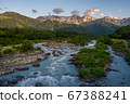 View of the Japanese Alps at Hakuba valley 67388241
