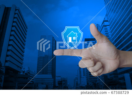 Business home insurance and security concept Business home insurance and security concept 67388729