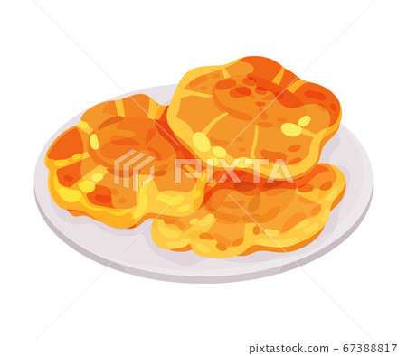 Salty Fried Plantain as Cuban Snack Vector Illustration Salty Fried Plantain as Cuban Snack Vector Illustration 67388817
