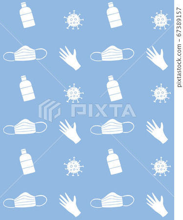 Vector seamless pattern of coronavirus things - Stock Illustration ...