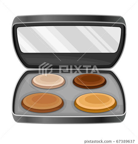 Facepowder as Decorative Cosmetics or Color Cosmetics Vector Illustration 67389637