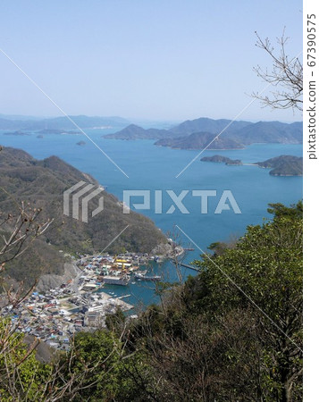 大上山第二展望台(廣島縣)的大崎上島和瀨戶內海的景色 大上山第二展望台(廣島縣)的大崎上島和瀨戶內海的景色 67390575