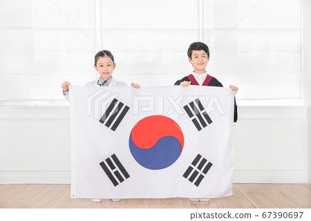 Happy children concept, a portrait of asian children smiling 507 67390697