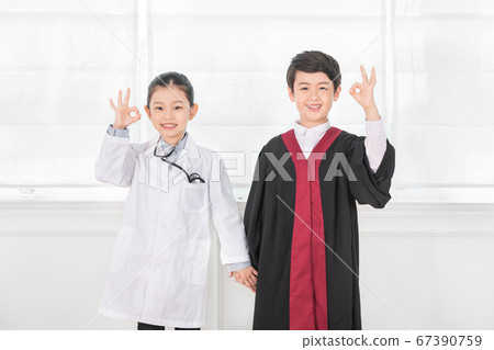 Happy children concept, a portrait of asian children smiling 449 67390759