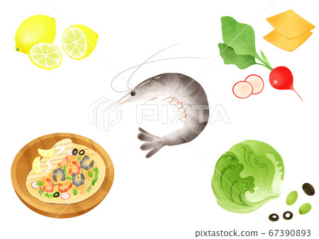 Ingredients to make Korean food illustration 007 Ingredients to make Korean food illustration 007 67390893
