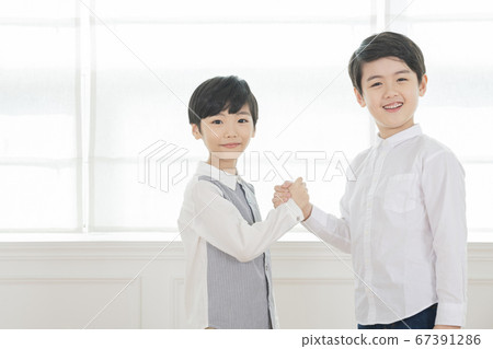 Happy children concept, a portrait of asian children smiling 159 67391286