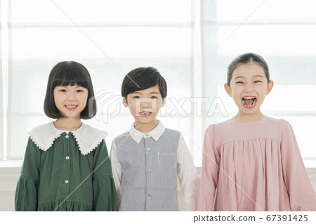 Happy children concept, a portrait of asian children smiling 153 Happy children concept, a portrait of asian children smiling 153 67391425