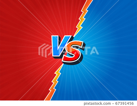 VS versus symbol for confrontation or opposition design concept illustration 013 67391456