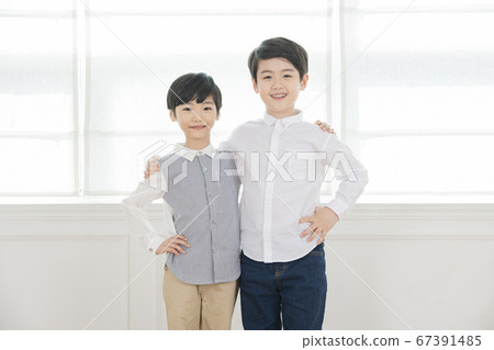 Happy children concept, a portrait of asian children smiling 148 67391485