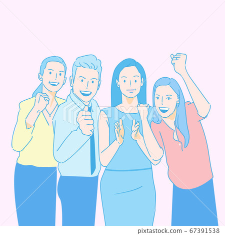 Teamwork and success concept illustration 002 Teamwork and success concept illustration 002 67391538