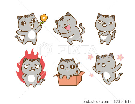 Set of Emoticons. Emoji character cartoon animals illustration 015 Set of Emoticons. Emoji character cartoon animals illustration 015 67391612