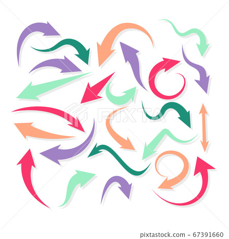 Set of arrow designs in different styles illustration 007 67391660