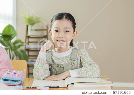 Happy children concept, a portrait of asian children smiling 064 67391663