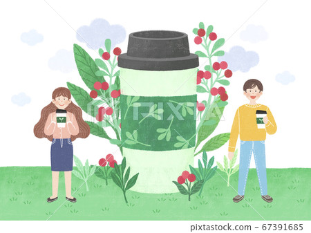 Ecology design concept. tree planting, recycling illustration 008 Ecology design concept. tree planting, recycling illustration 008 67391685