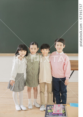 Happy children concept, a portrait of asian children smiling 005 67391737