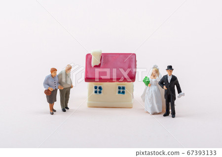 Miniature world concept- Miniature figurine of traveler, businessman, couple, family 145 67393133