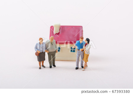 Miniature world concept- Miniature figurine of traveler, businessman, couple, family 119 67393380