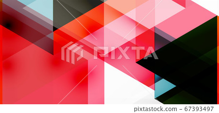 Geometric abstract background, mosaic triangle and hexagon shapes. Trendy abstract layout template for business or technology presentation, internet poster or web brochure cover, wallpaper 67393497